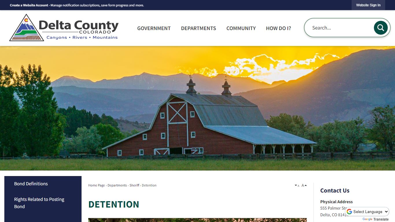 Detention | Delta County, CO - Official Website